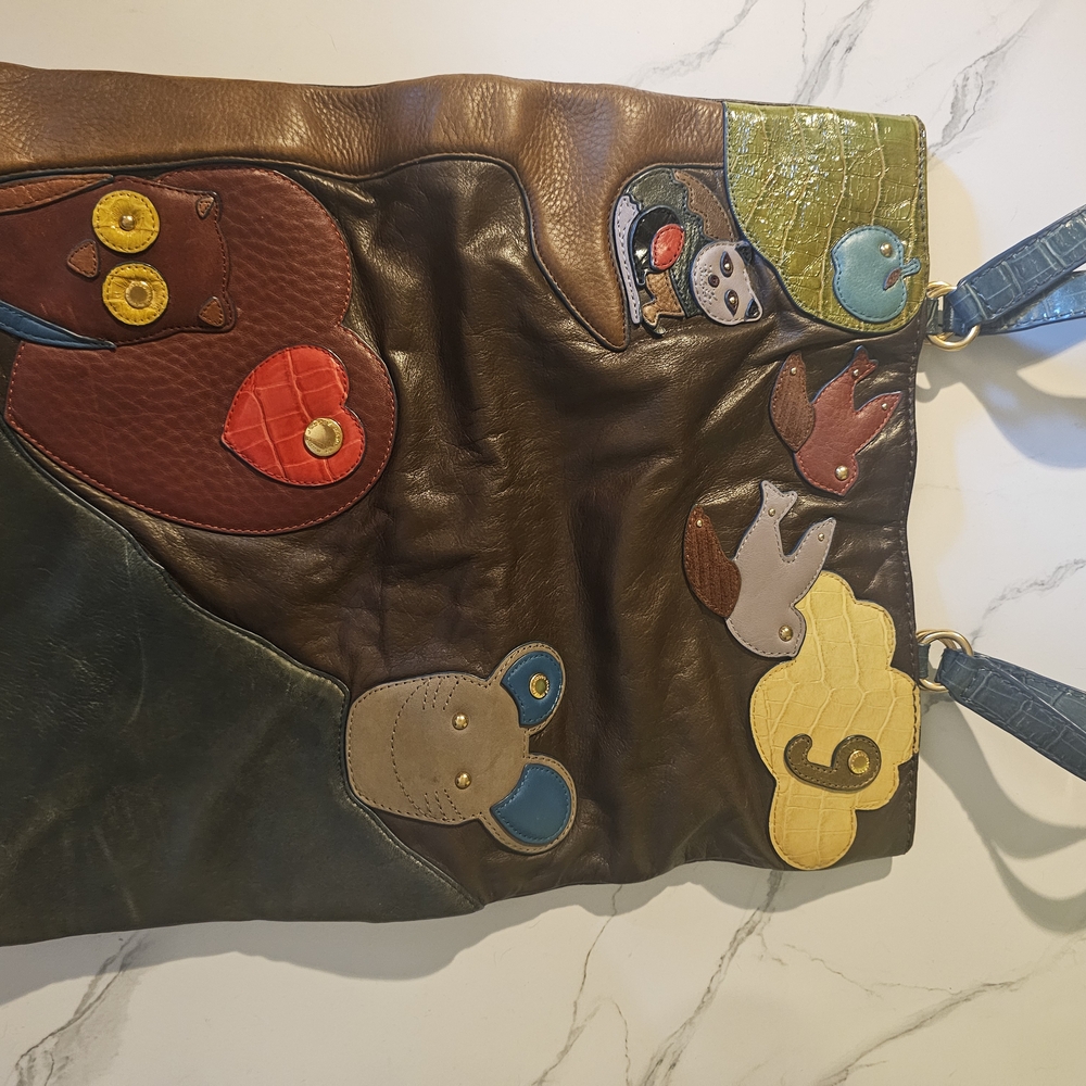 Vintage Marc Jacobs Multicolor Patchwork Shoulder Tote Bag